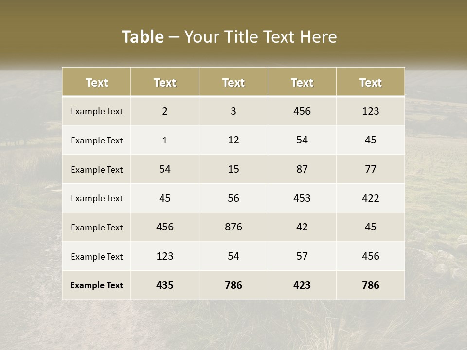 A Dirt Path In A Field With Mountains In The Background PowerPoint Template