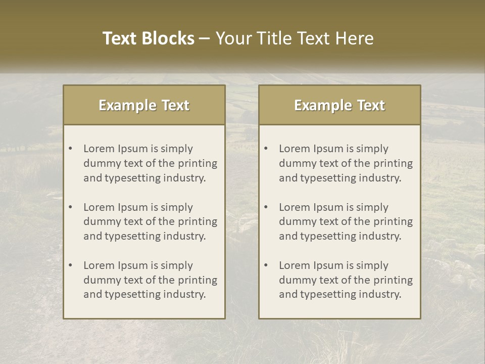 A Dirt Path In A Field With Mountains In The Background PowerPoint Template