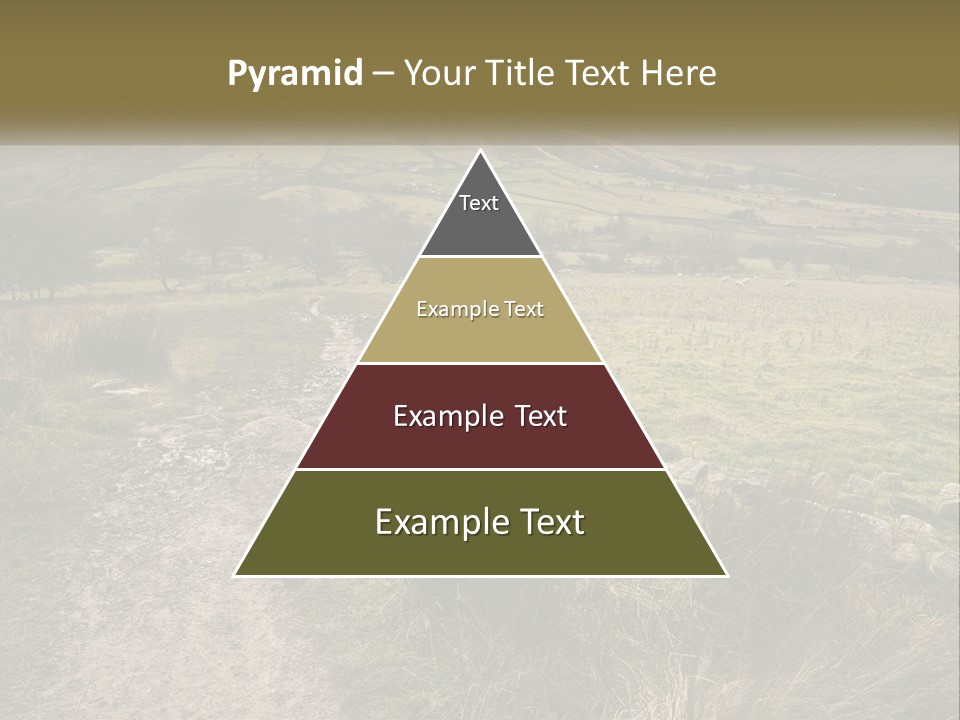A Dirt Path In A Field With Mountains In The Background PowerPoint Template