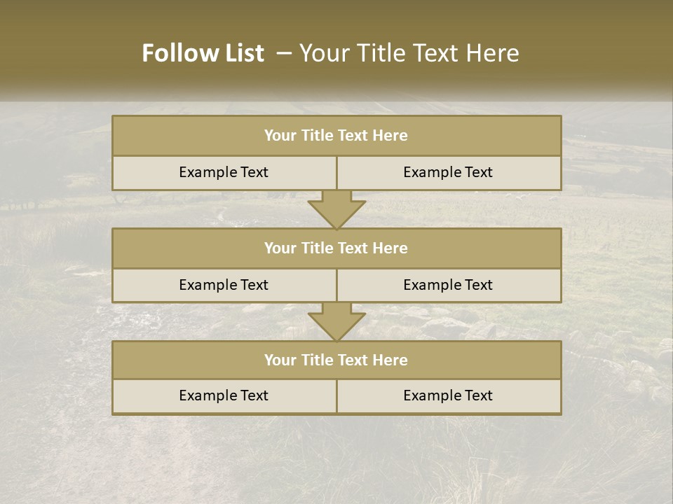 A Dirt Path In A Field With Mountains In The Background PowerPoint Template