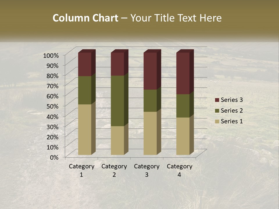 A Dirt Path In A Field With Mountains In The Background PowerPoint Template