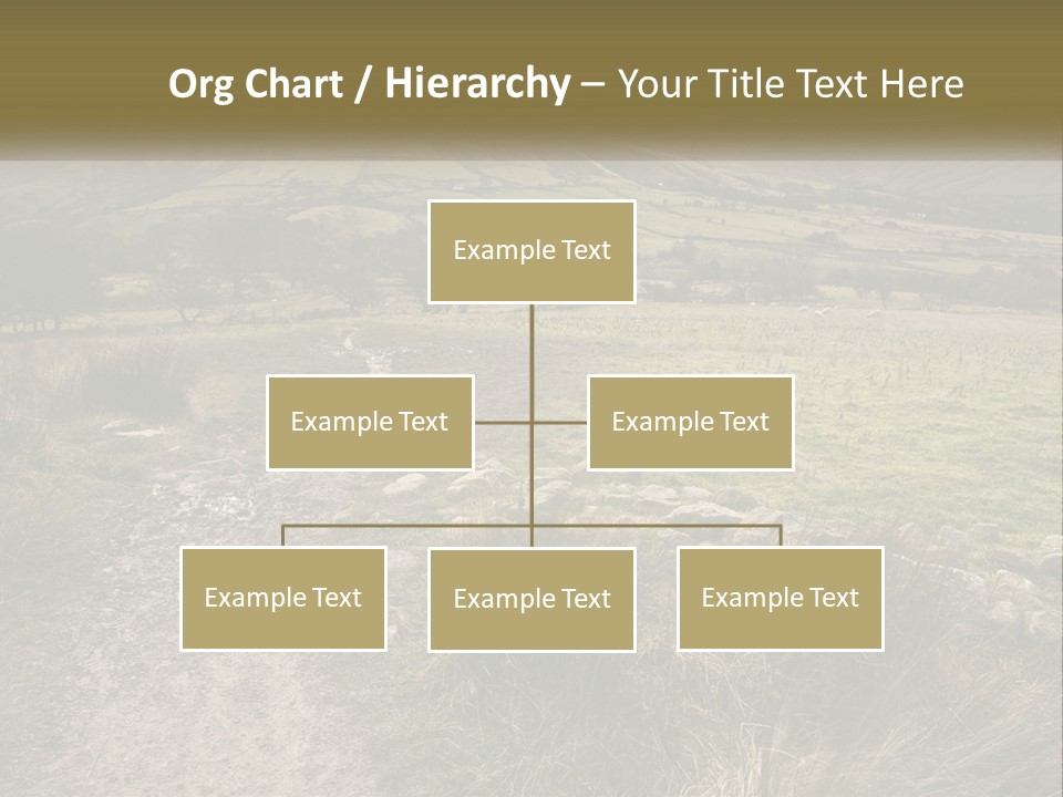 A Dirt Path In A Field With Mountains In The Background PowerPoint Template