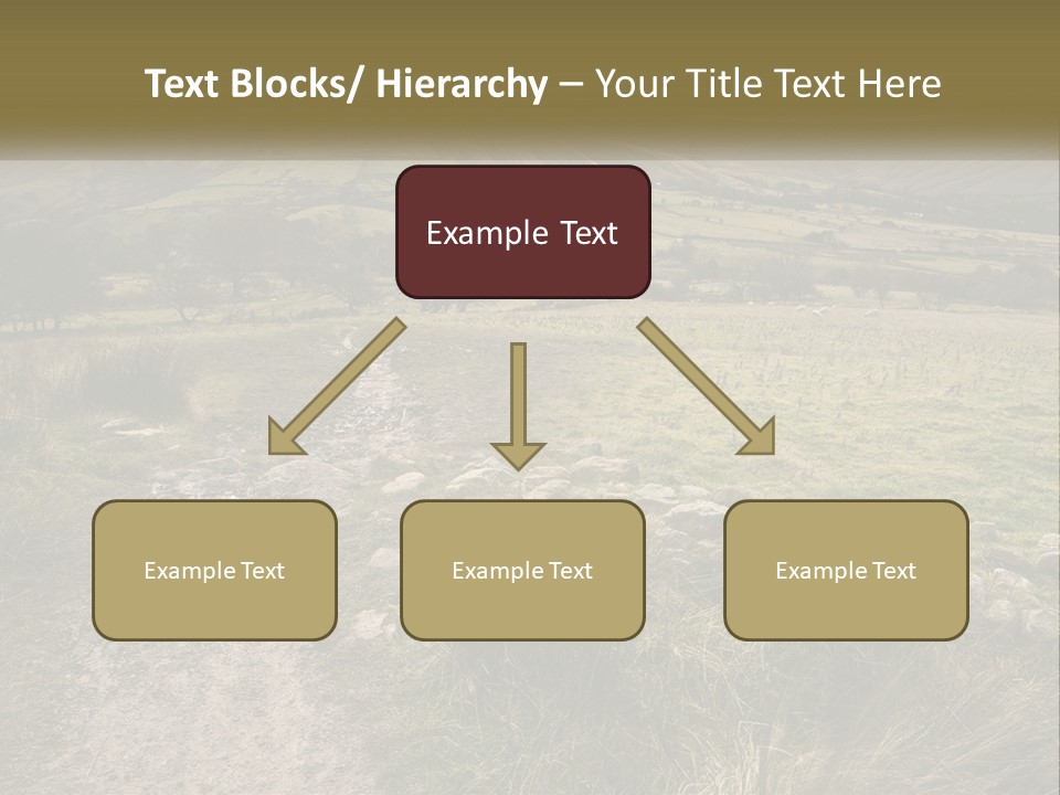 A Dirt Path In A Field With Mountains In The Background PowerPoint Template