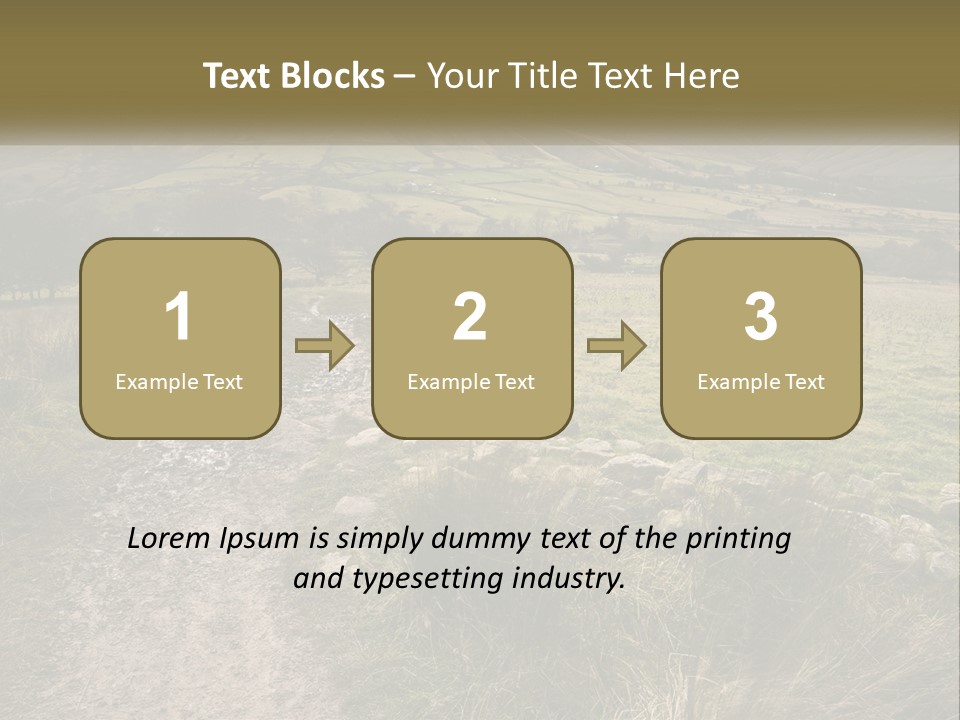 A Dirt Path In A Field With Mountains In The Background PowerPoint Template