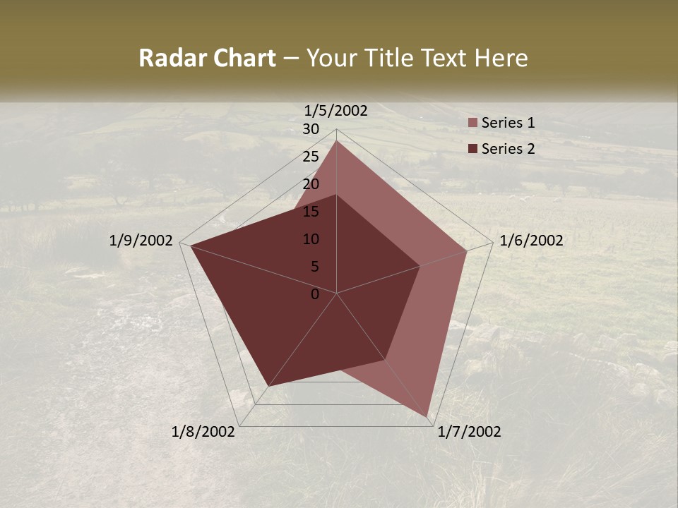 A Dirt Path In A Field With Mountains In The Background PowerPoint Template