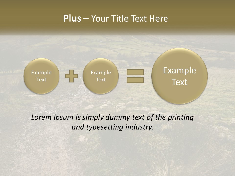 A Dirt Path In A Field With Mountains In The Background PowerPoint Template