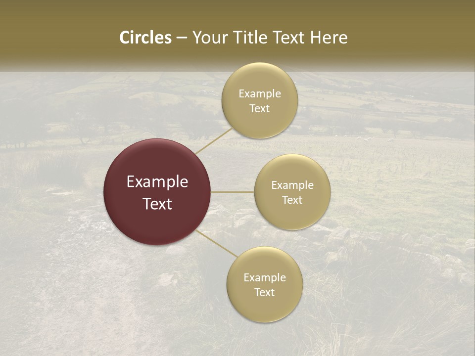 A Dirt Path In A Field With Mountains In The Background PowerPoint Template