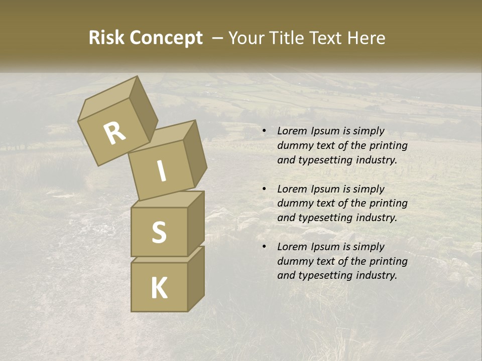 A Dirt Path In A Field With Mountains In The Background PowerPoint Template