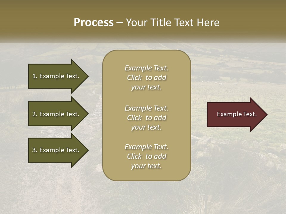 A Dirt Path In A Field With Mountains In The Background PowerPoint Template