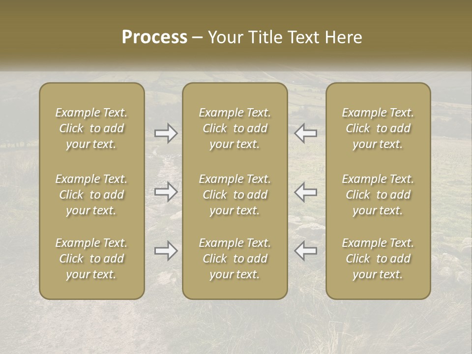 A Dirt Path In A Field With Mountains In The Background PowerPoint Template