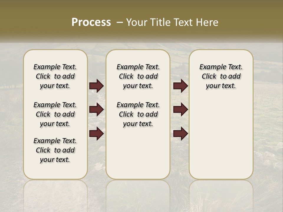 A Dirt Path In A Field With Mountains In The Background PowerPoint Template