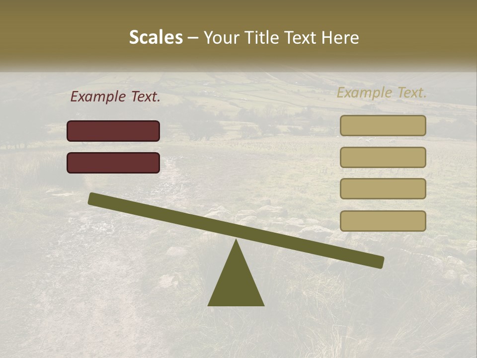 A Dirt Path In A Field With Mountains In The Background PowerPoint Template