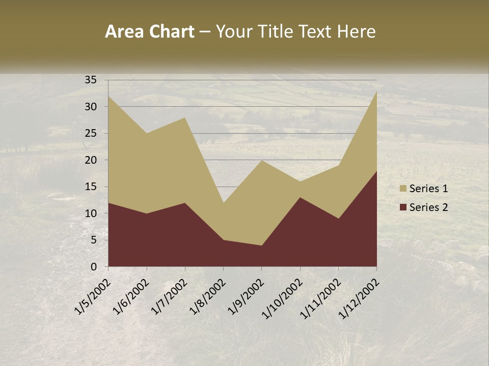 A Dirt Path In A Field With Mountains In The Background PowerPoint Template