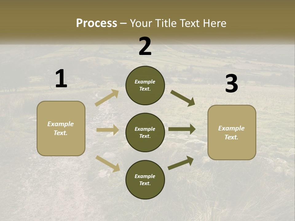 A Dirt Path In A Field With Mountains In The Background PowerPoint Template