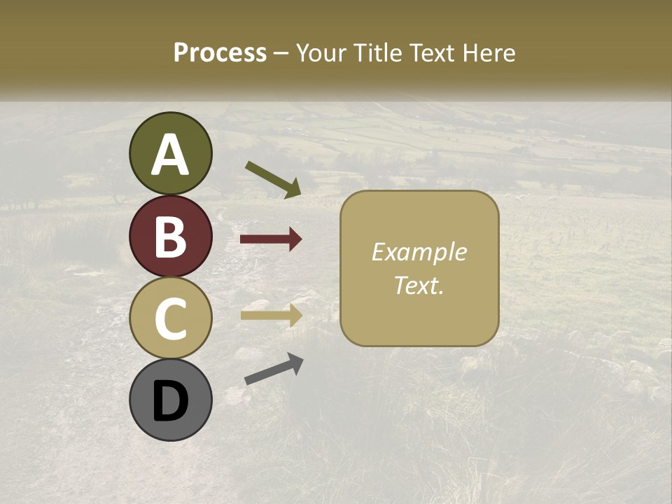 A Dirt Path In A Field With Mountains In The Background PowerPoint Template