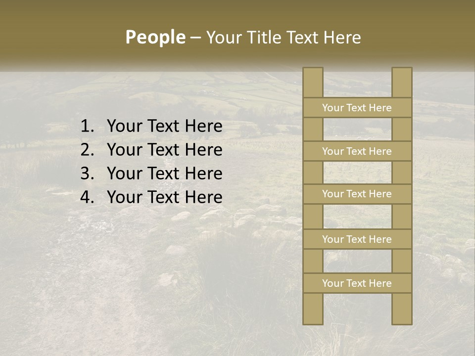 A Dirt Path In A Field With Mountains In The Background PowerPoint Template