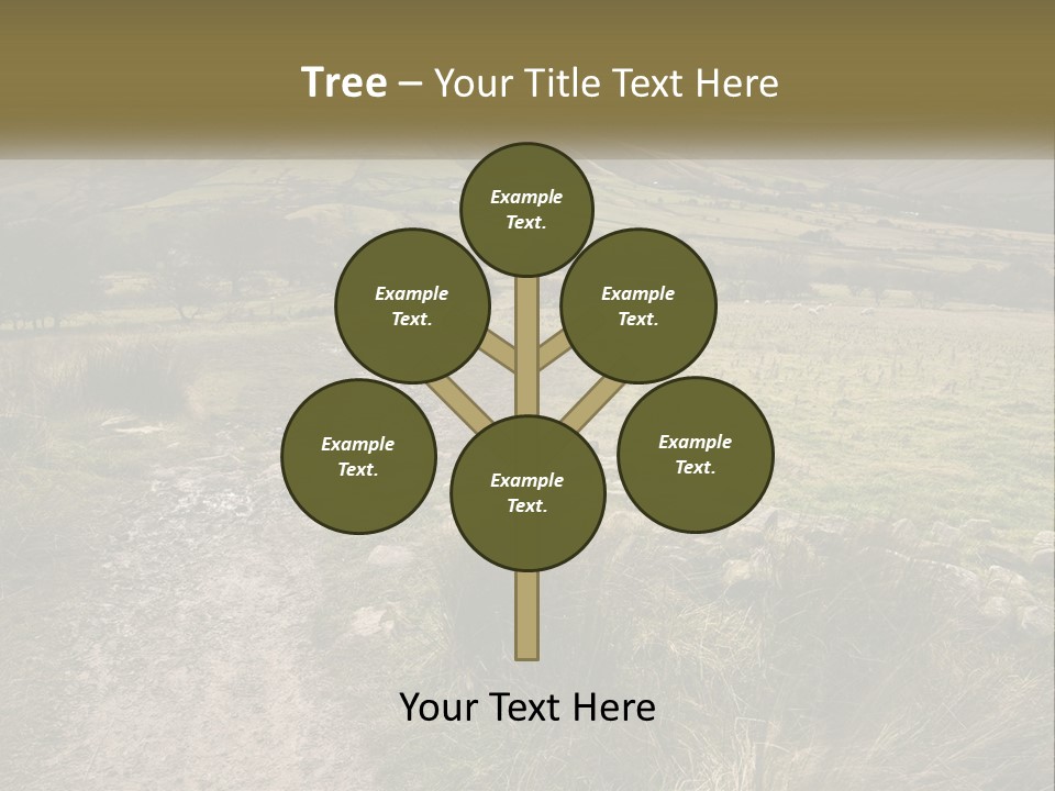 A Dirt Path In A Field With Mountains In The Background PowerPoint Template