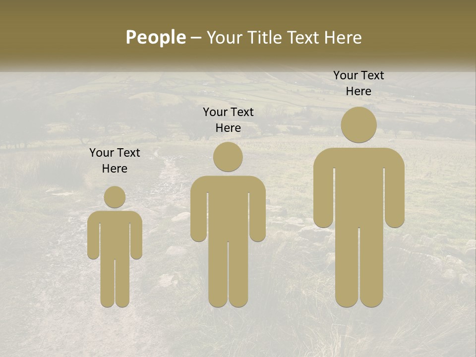 A Dirt Path In A Field With Mountains In The Background PowerPoint Template