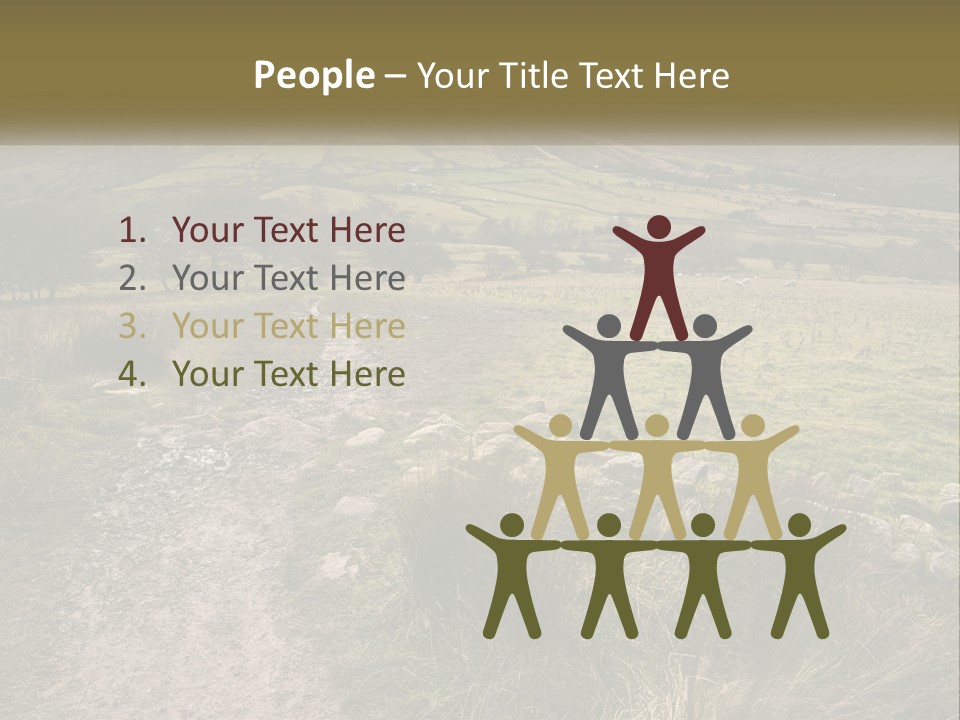 A Dirt Path In A Field With Mountains In The Background PowerPoint Template