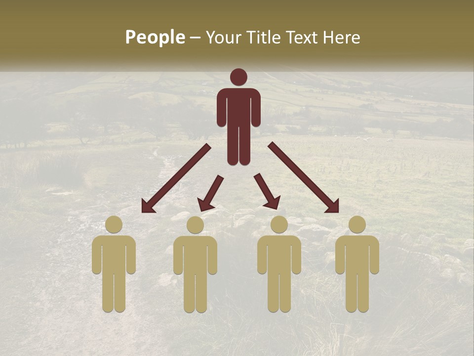 A Dirt Path In A Field With Mountains In The Background PowerPoint Template