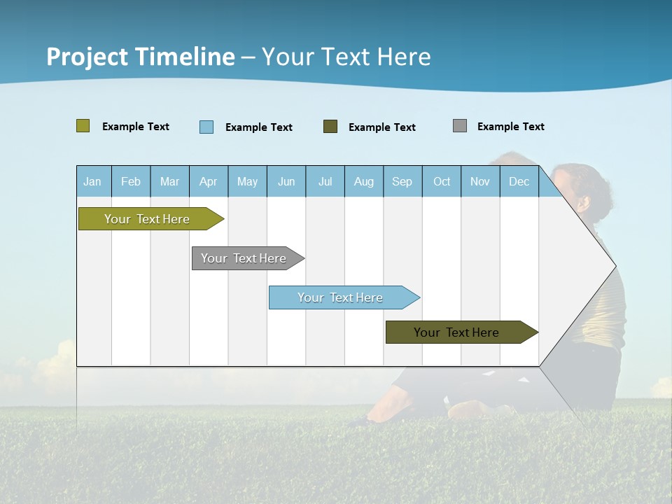 A Woman And A Child Are Sitting On The Grass PowerPoint Template