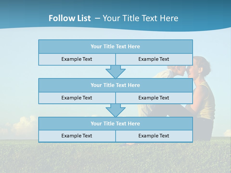 A Woman And A Child Are Sitting On The Grass PowerPoint Template