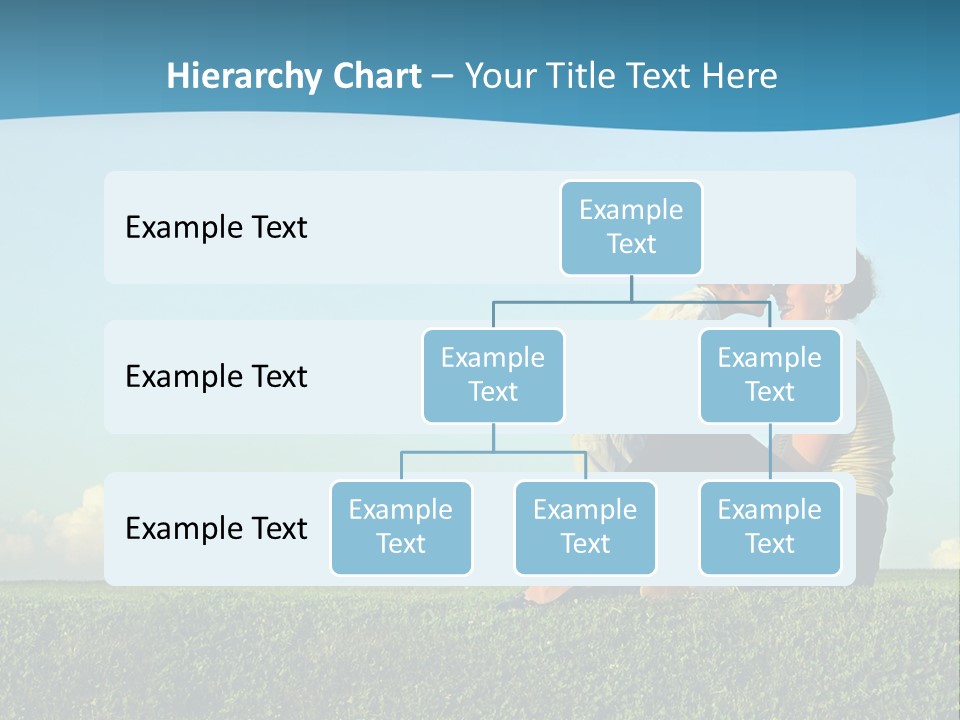 A Woman And A Child Are Sitting On The Grass PowerPoint Template
