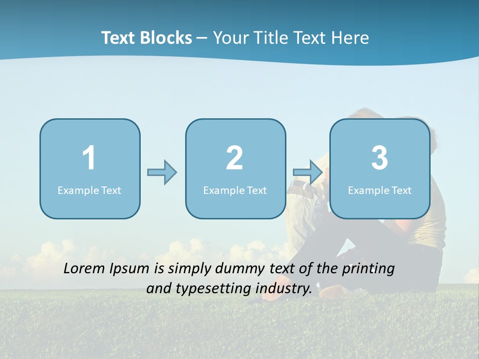 A Woman And A Child Are Sitting On The Grass PowerPoint Template