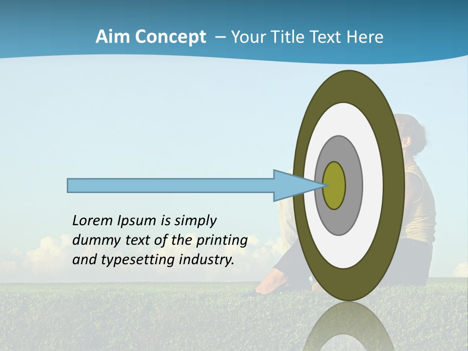 A Woman And A Child Are Sitting On The Grass PowerPoint Template