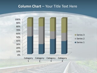 A Train Track With A Sky In The Background PowerPoint Template