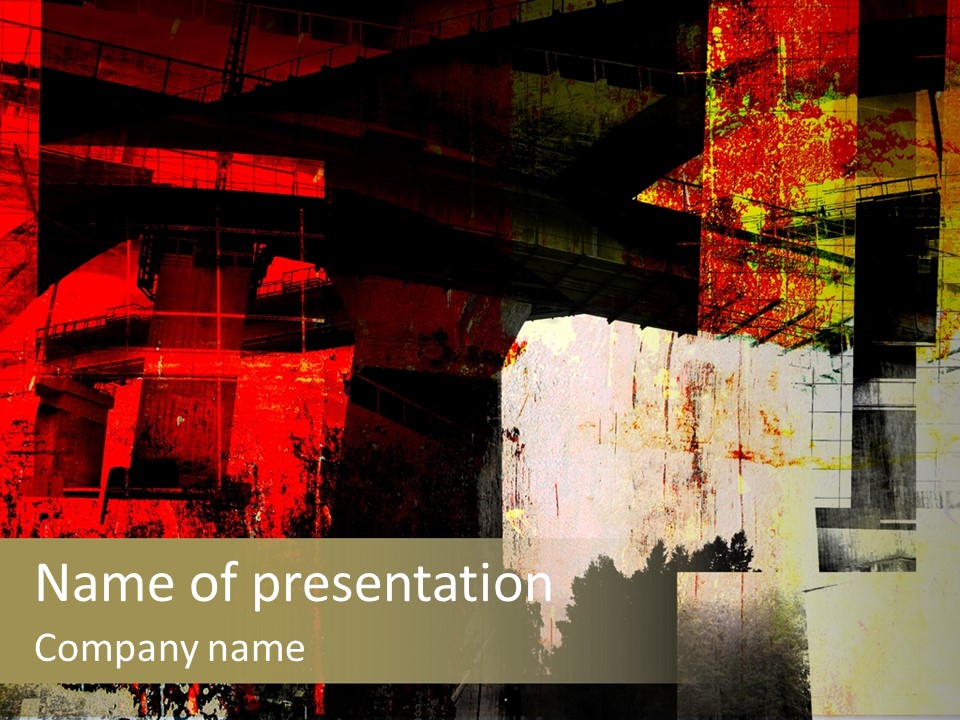 A Red And Yellow Abstract Powerpoint Presentation PowerPoint Template