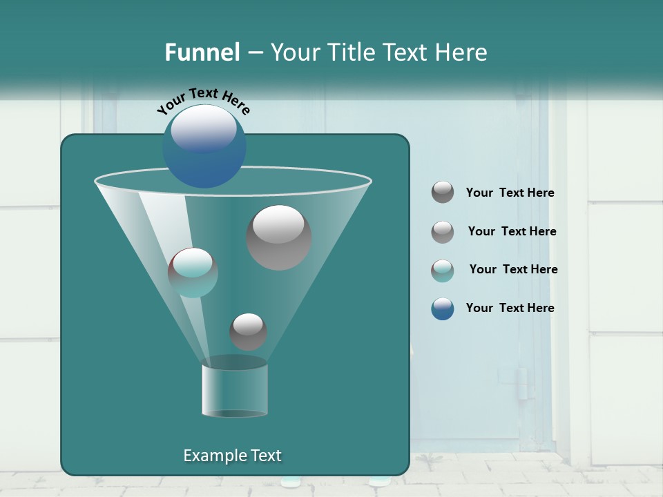 A Woman Holding A Skateboard In Front Of A Blue Door PowerPoint Template