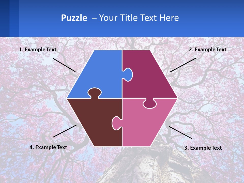 A Tree With Pink Leaves Is Shown In This Powerpoint Presentation PowerPoint Template