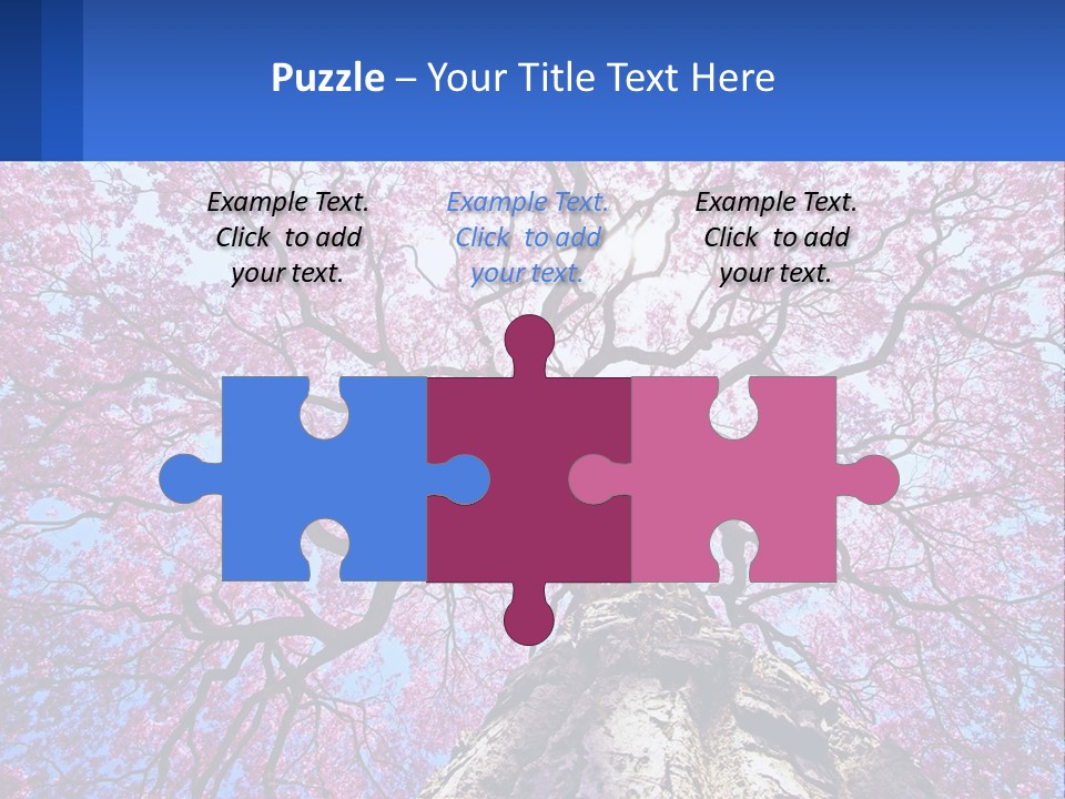 A Tree With Pink Leaves Is Shown In This Powerpoint Presentation PowerPoint Template