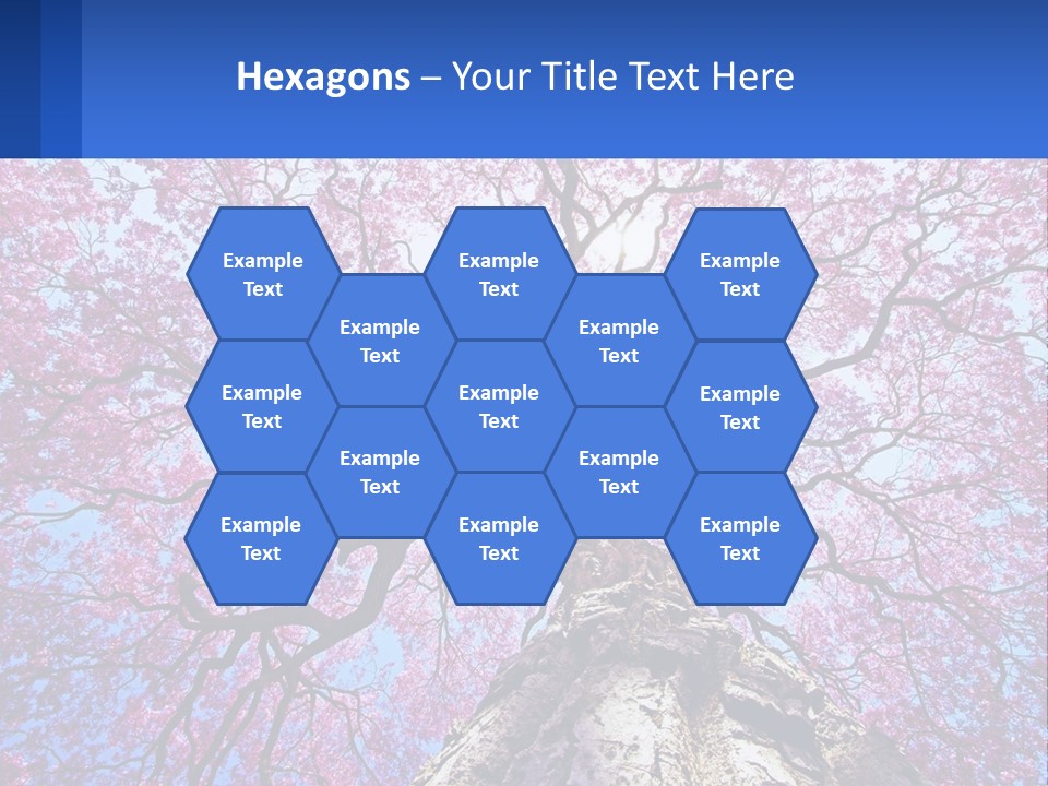 A Tree With Pink Leaves Is Shown In This Powerpoint Presentation PowerPoint Template