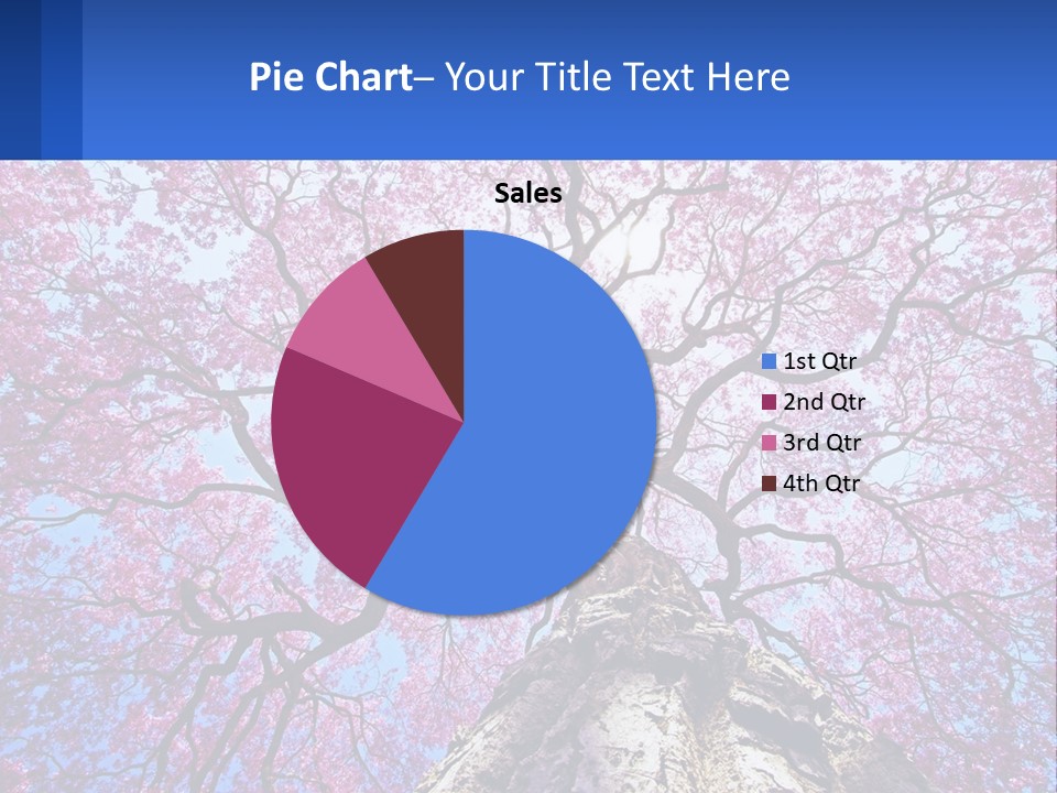 A Tree With Pink Leaves Is Shown In This Powerpoint Presentation PowerPoint Template