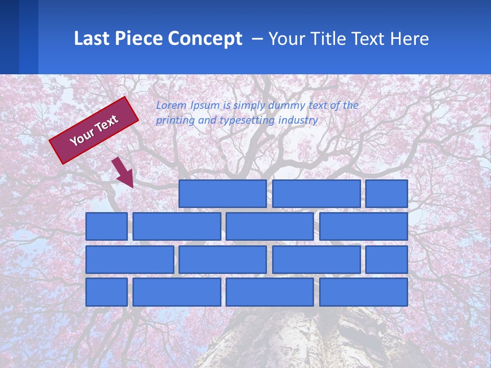 A Tree With Pink Leaves Is Shown In This Powerpoint Presentation PowerPoint Template