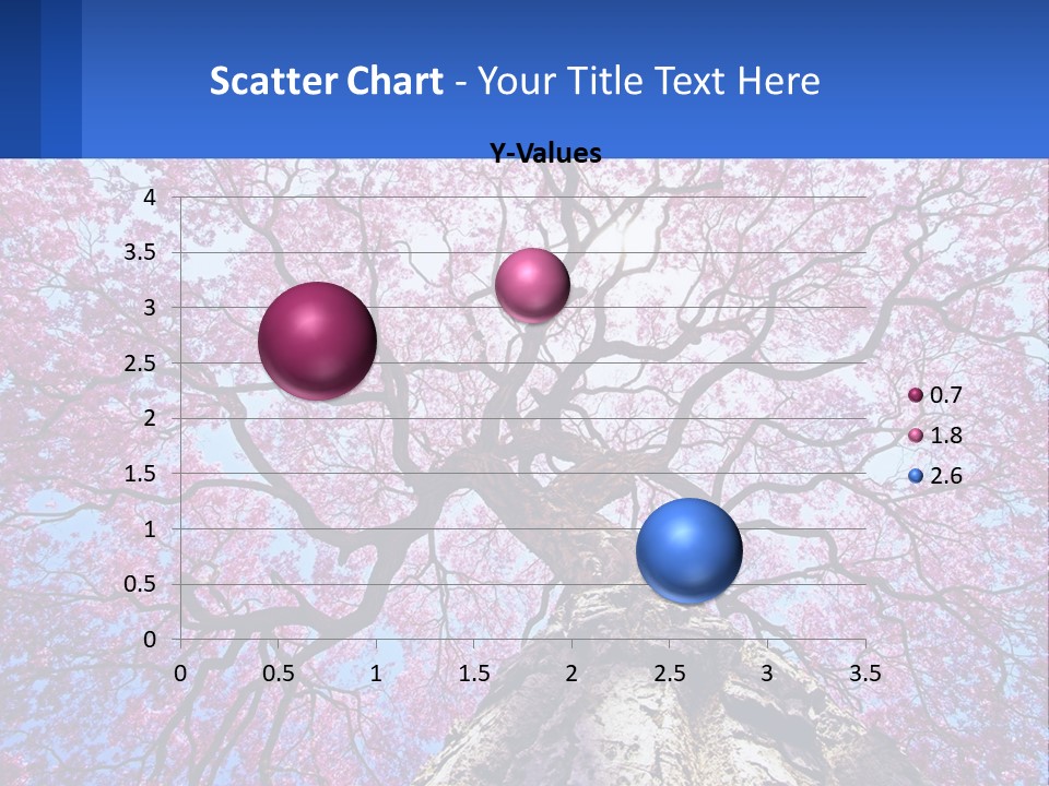 A Tree With Pink Leaves Is Shown In This Powerpoint Presentation PowerPoint Template