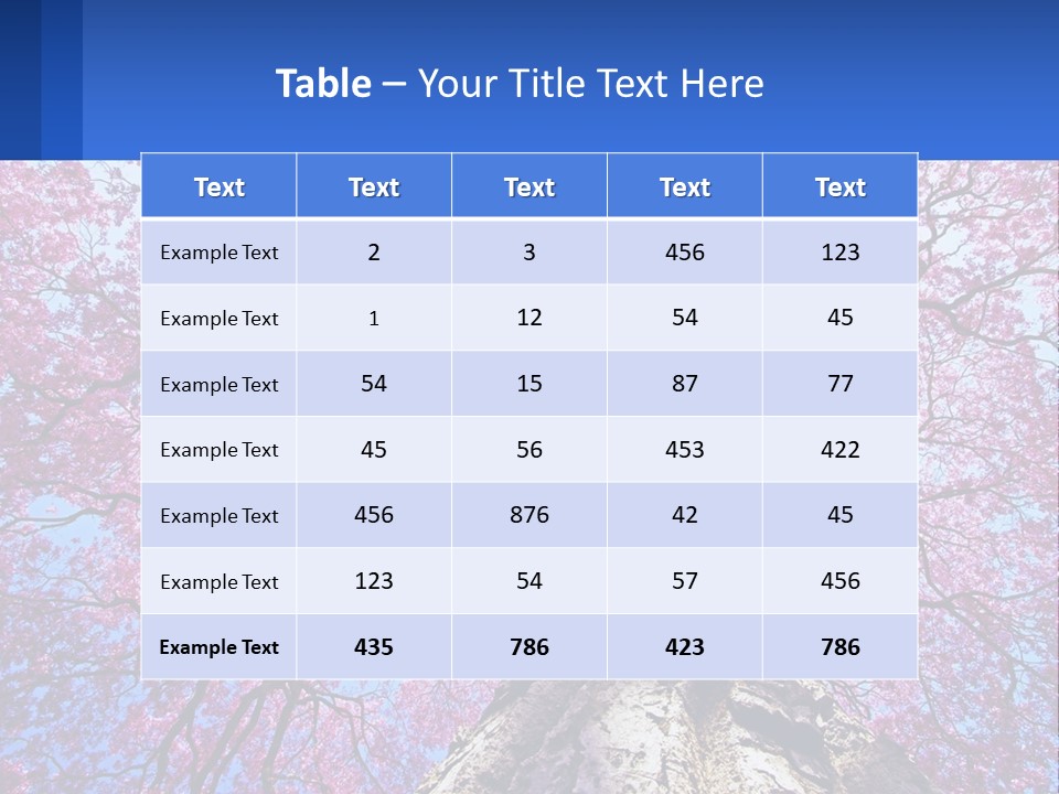 A Tree With Pink Leaves Is Shown In This Powerpoint Presentation PowerPoint Template