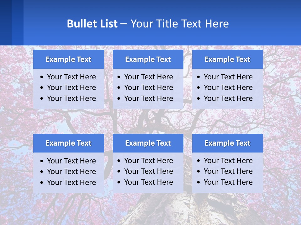 A Tree With Pink Leaves Is Shown In This Powerpoint Presentation PowerPoint Template