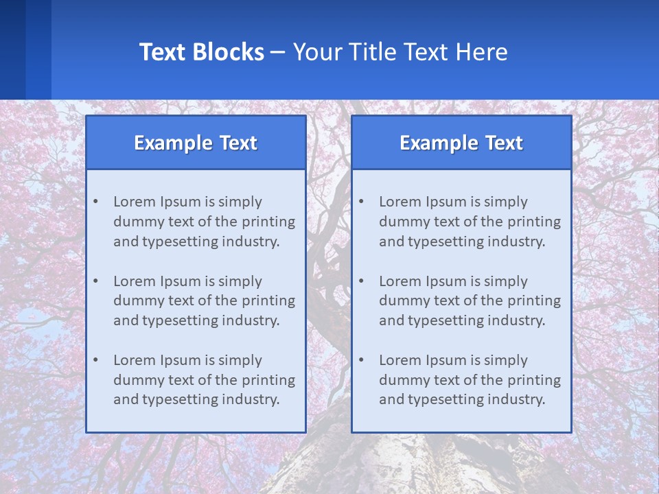 A Tree With Pink Leaves Is Shown In This Powerpoint Presentation PowerPoint Template