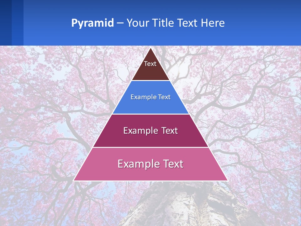A Tree With Pink Leaves Is Shown In This Powerpoint Presentation PowerPoint Template