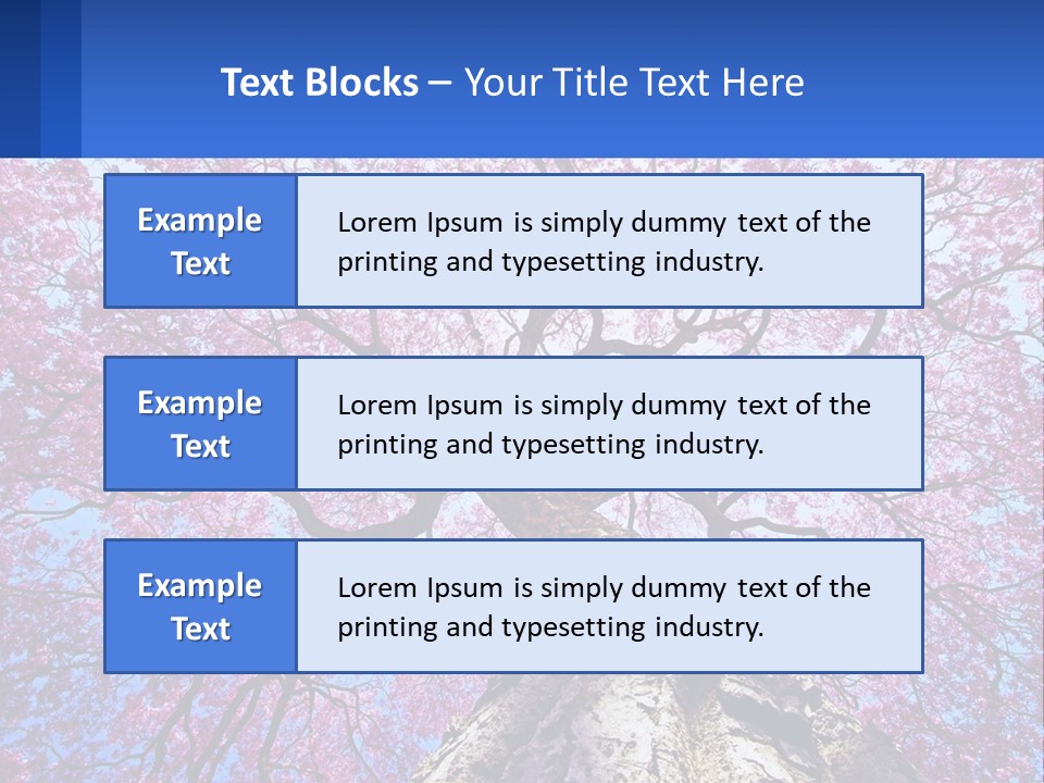 A Tree With Pink Leaves Is Shown In This Powerpoint Presentation PowerPoint Template