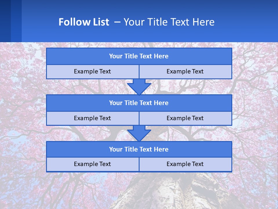 A Tree With Pink Leaves Is Shown In This Powerpoint Presentation PowerPoint Template
