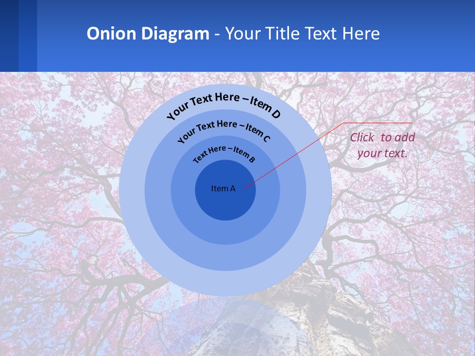 A Tree With Pink Leaves Is Shown In This Powerpoint Presentation PowerPoint Template