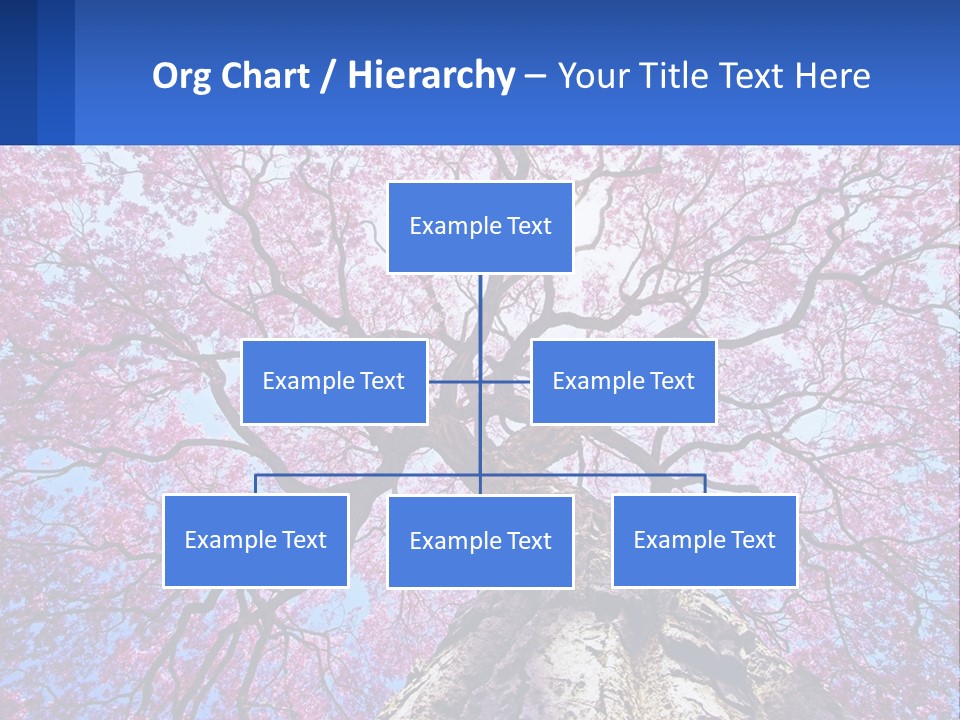 A Tree With Pink Leaves Is Shown In This Powerpoint Presentation PowerPoint Template