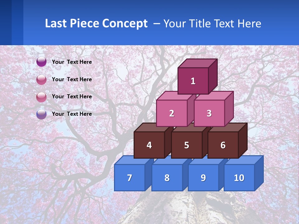 A Tree With Pink Leaves Is Shown In This Powerpoint Presentation PowerPoint Template