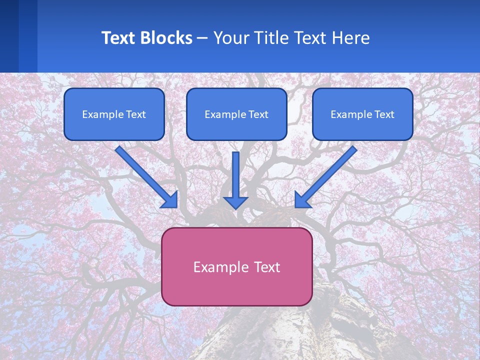 A Tree With Pink Leaves Is Shown In This Powerpoint Presentation PowerPoint Template
