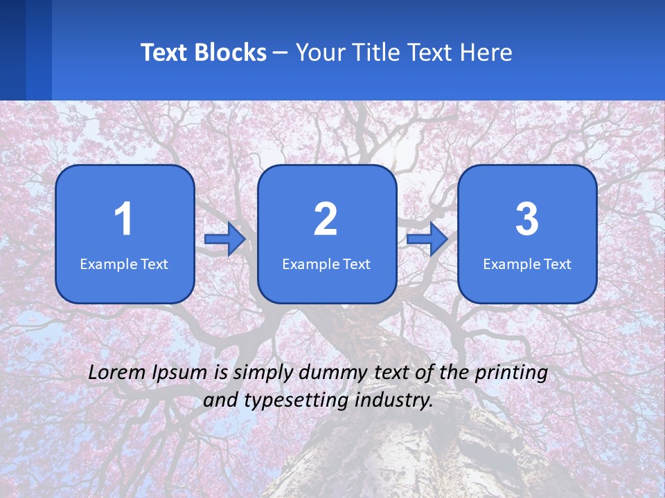 A Tree With Pink Leaves Is Shown In This Powerpoint Presentation PowerPoint Template