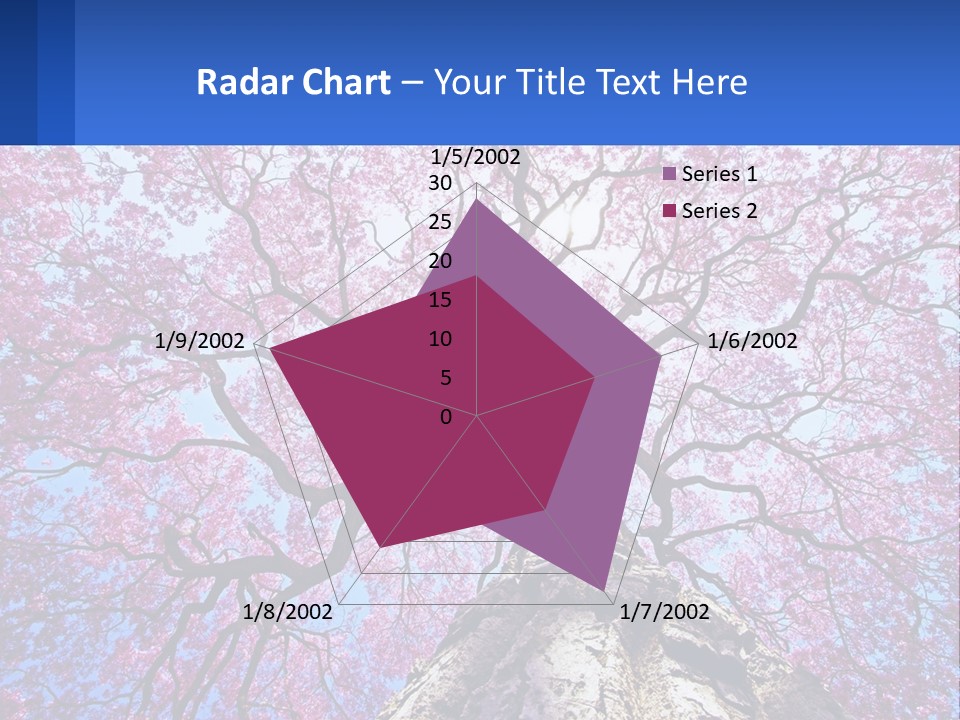 A Tree With Pink Leaves Is Shown In This Powerpoint Presentation PowerPoint Template